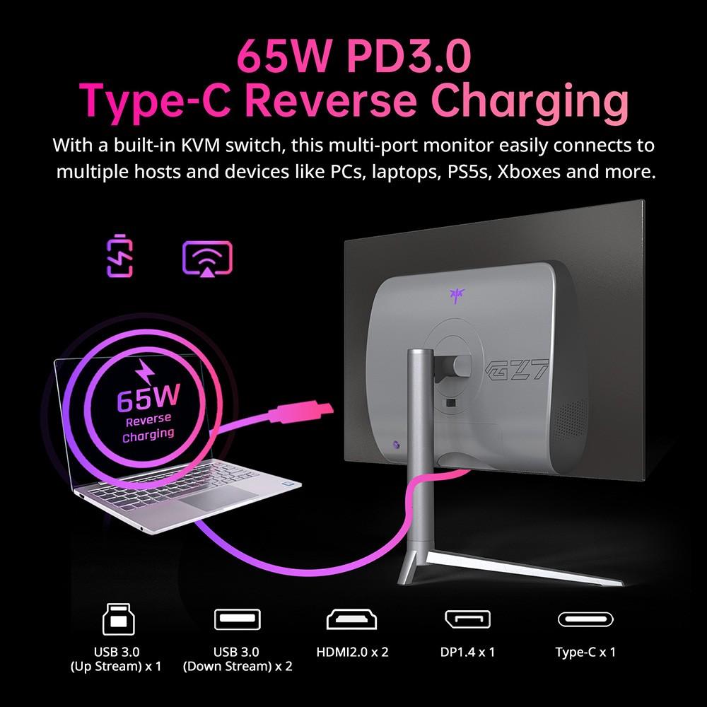 Обновленный: KTC G27P6 27-дюймовый игровой OLED-монитор с разрешением 2560x1440, частотой обновления 240 Гц и GTG 0,03 мс — вилка европейского стандарта