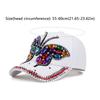 Adjustable Baseball Cap Butterfly Diamond Sun Protection Cap Versatile Denim Cap  Unisex