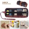 24pcs Set Soft Pottery Sculpture Tools Clay Sculpture Knife Ball Rod Drawing Embryo Indentation Stone Plastic Clay Tools