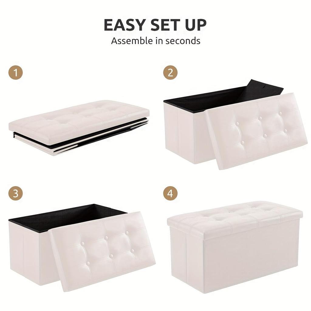 YOUDENOVA Складное хранение с оттоманкой и ступенькой Подходит для гостиной и ПУ Грузоподъемность 160 кг Стул, Двухместный, Хранение, Подставка для ног, Стул, Комнаты,