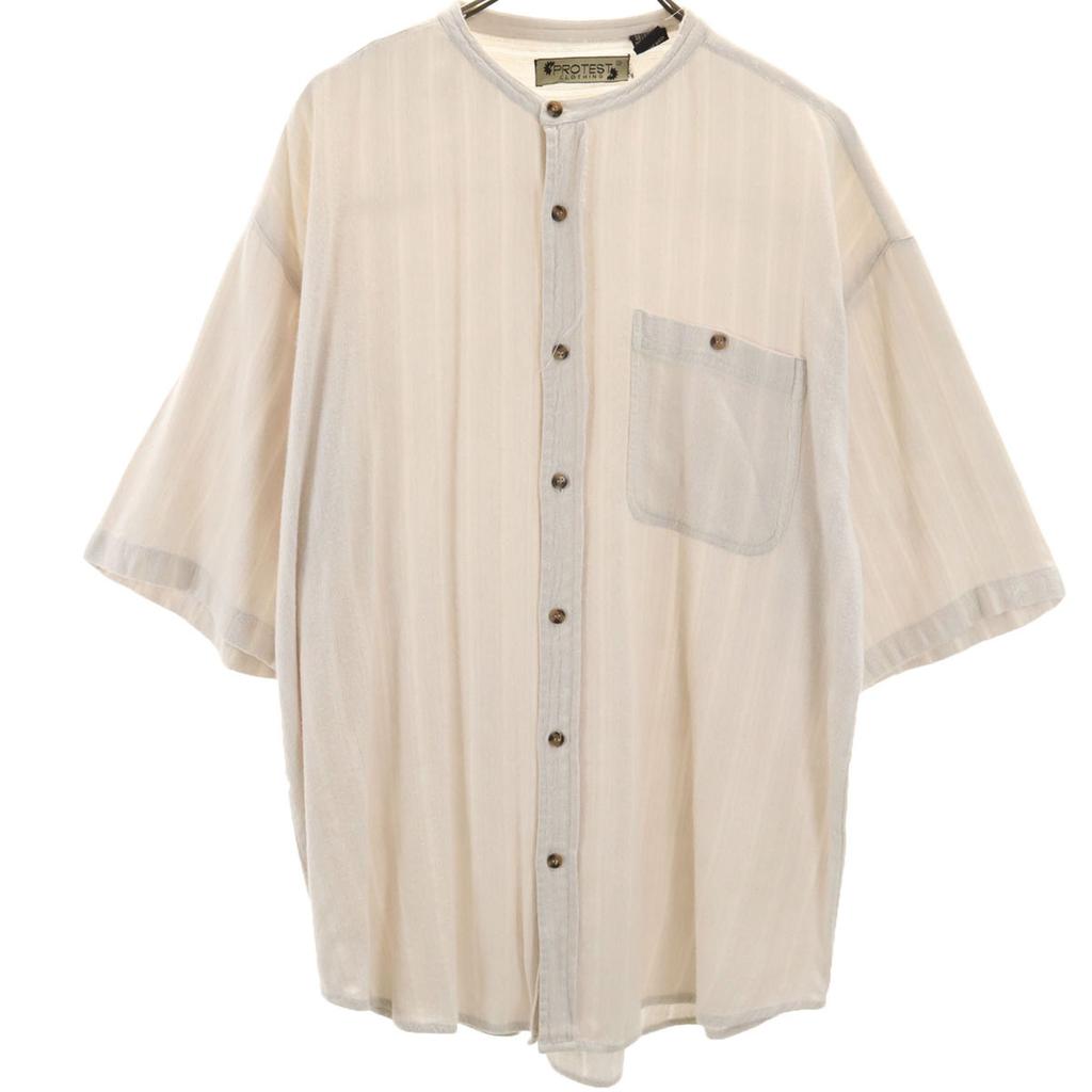 PROTEST CLOTHING 00s Short Sleeve Shirt L Off White Men's Used