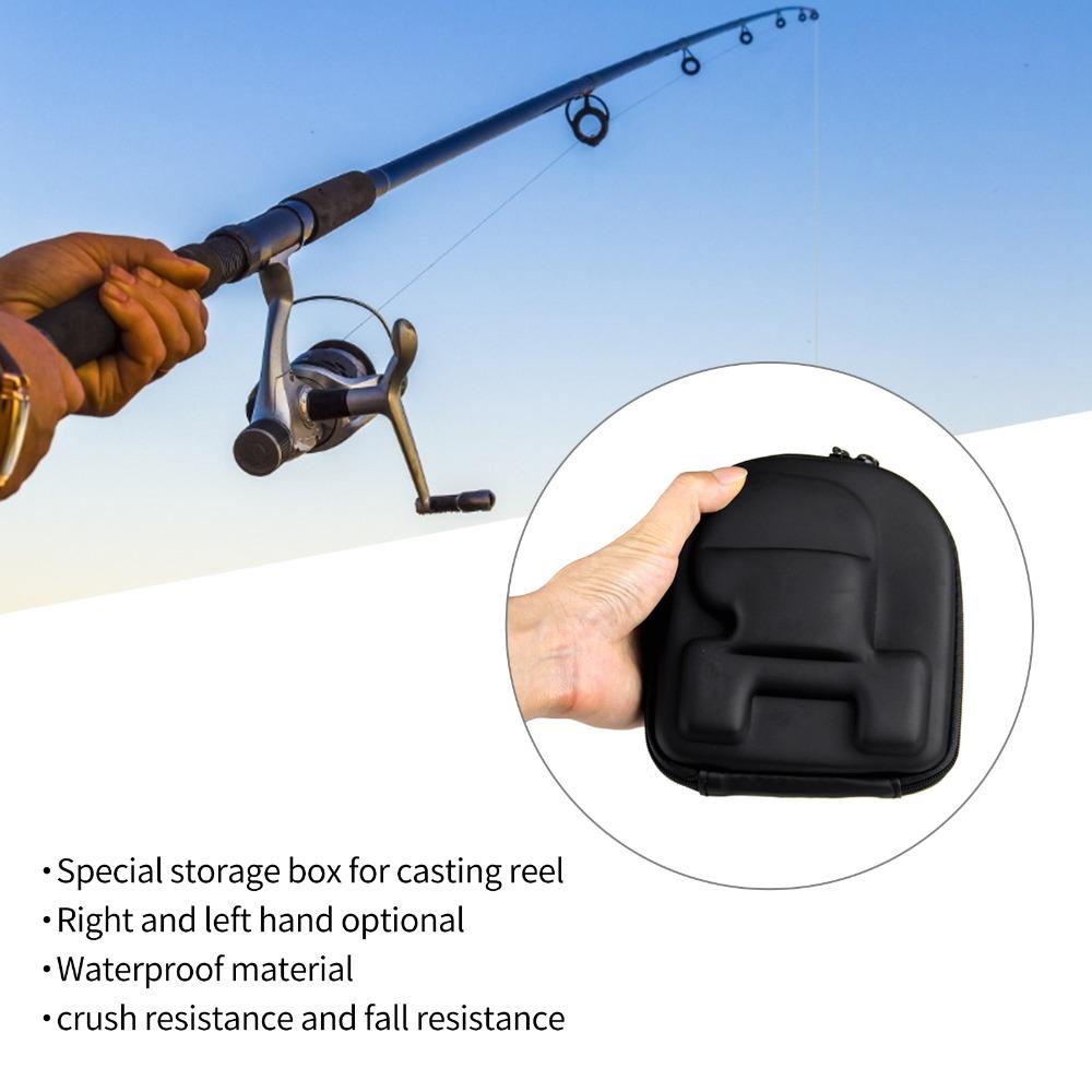 Lightweight Baitcaster Case Hard Baitcasting Reel Case Fishing Reel Storage Bag for Left Hand