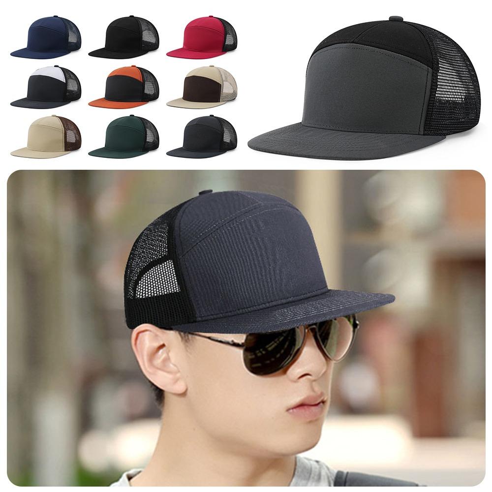 Breathable Mesh Baseball Cap 7 Panel Visor Hat Fashion Hip-Hop Hat Unisex