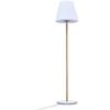 Solar and Rechargeable Table Lamp - LUMISKY - STANDY MINI WOOD SOLAR - H25 Cm - Warm White and Dimmable White LED