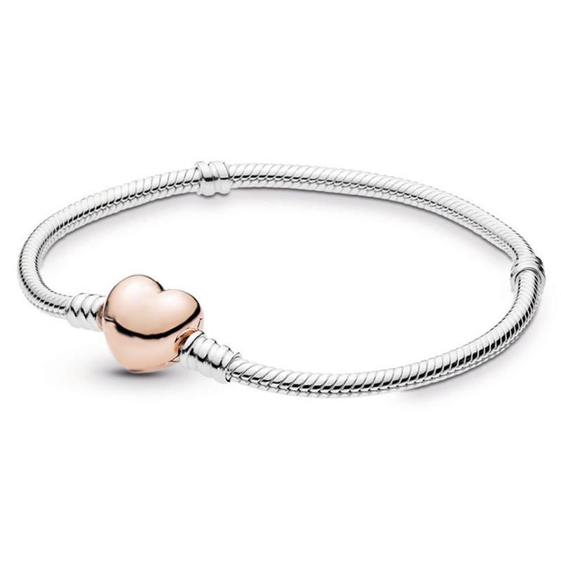 Pandora Heart Shape Crown Clasp Bracelet In Rose Gold Stylish And Durable Gift