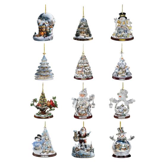 Yousheng Рождественский Снежный Деревенский Дом Украшение Бревенчатая Хижина Дерево Подвесное Украшение Акриловый Подвесной Декор Для Домашней Вечеринки Автомобильный Декор