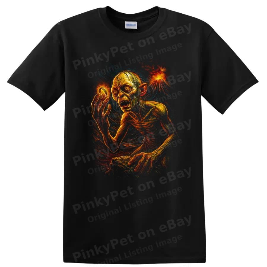 Gollum Lord of the Rings Fantasy T Shirt Ring Creature Glow Dark Art Tee