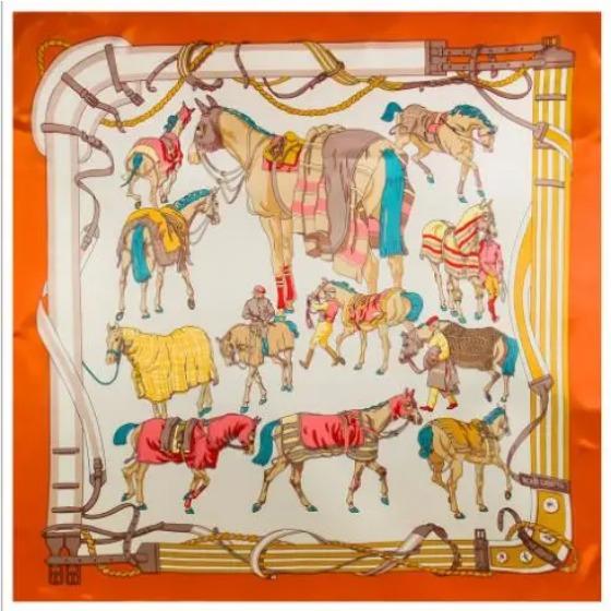 New Oil Painting Floral Print Women Silk Scarf Large Square Scarves Female Bandana Fashion Ladies Hijab Kerchief Scarves