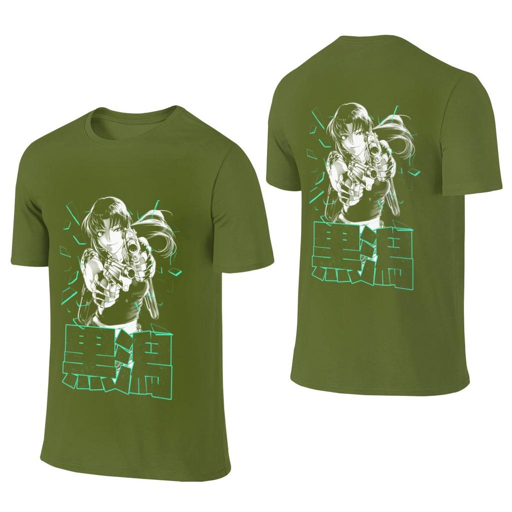 Shattered Revy White Home Reversible Tshirt Japanese Style City Boy Lazy Feeling Tees