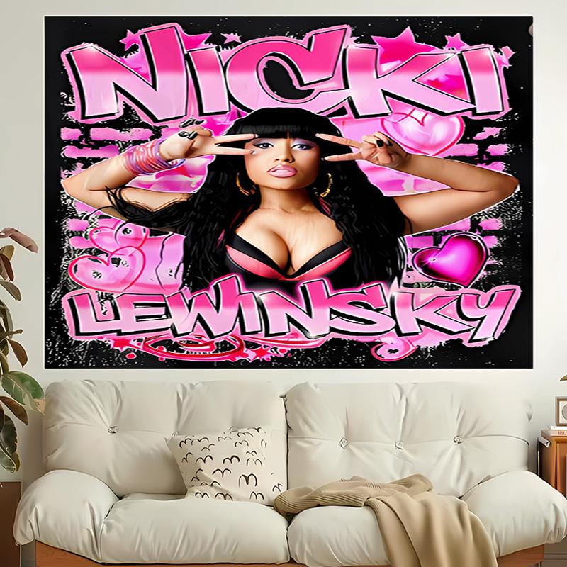 1pc Nicki Minaj Tapestry, Living Room, Bedroom, Office, Party Decor, Ideal Festive Gift