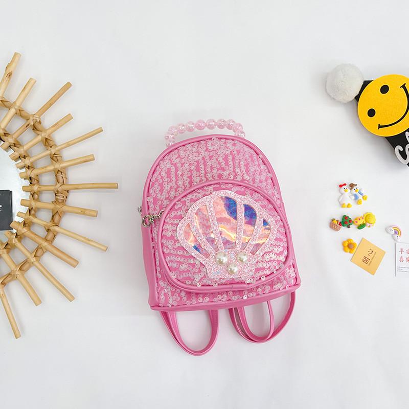 Stylish Cute Korean Princess Children's Sequin Backpack For Girls Aged 1 To 3 Years