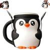 1 Set Penguin Ice Cream Pint Cup Holder with Hidden Snack