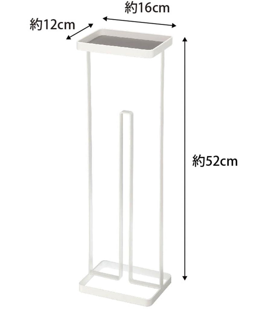 Подставка для туалетной бумаги Yamazaki Jitsugyo 7739 с полкой для хранения туалетной бумаги Tower W16XD12XH52см, белый цвет, прибл.