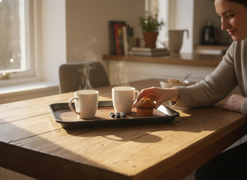 BLACK RECTANGULAR WAITER'S KITCHEN SERVING TRAY 41.5×30.5cm