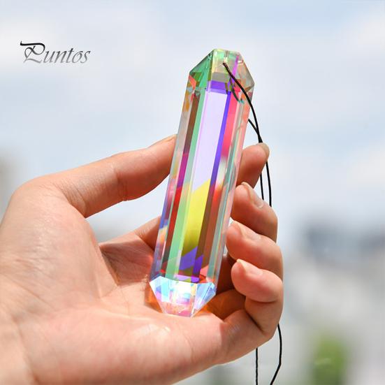 2Pcs Sun Catcher Pendants Hanging Ornaments with Lanyard Easy To Hang Large Sun Catchers Crystal Prisms