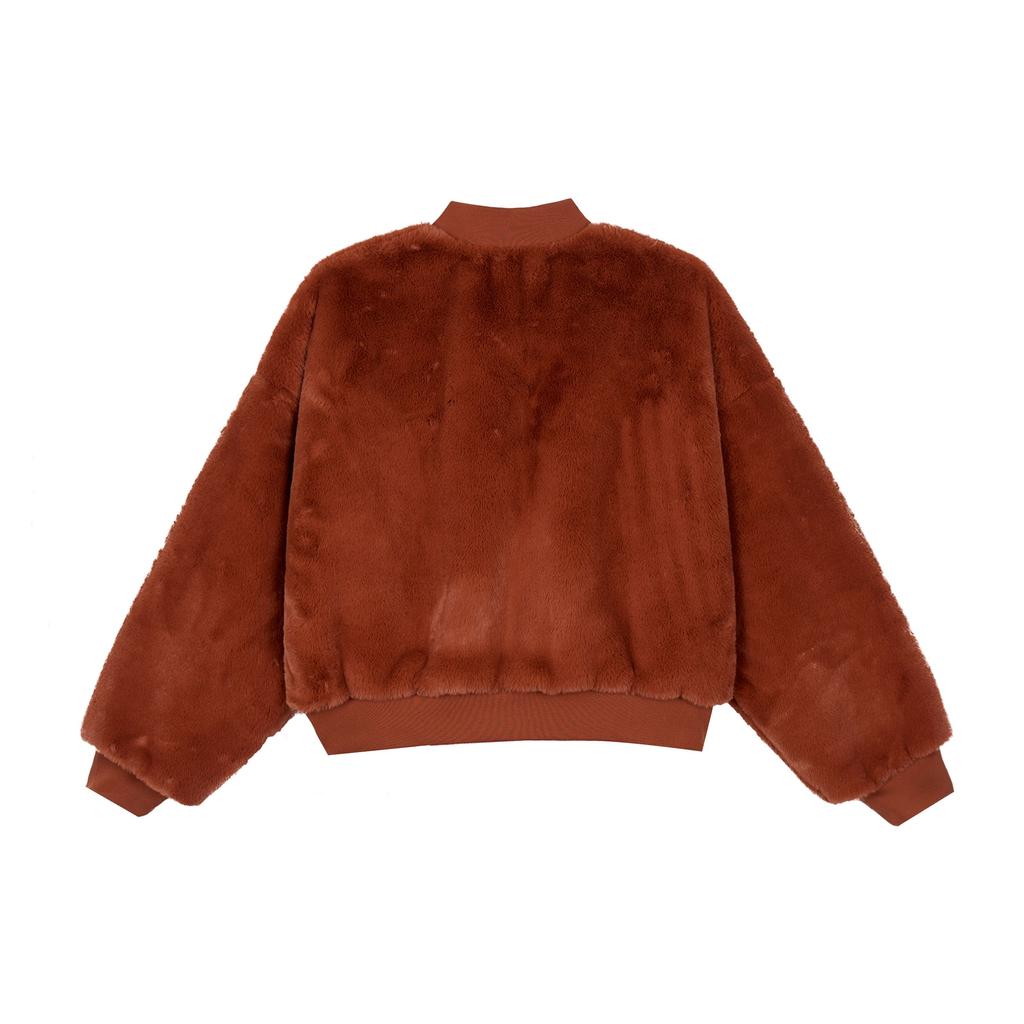 Nike Однотонная повседневная куртка из искусственного меха с воротником-стойкой, женские куртки красного цвета FB8693-832