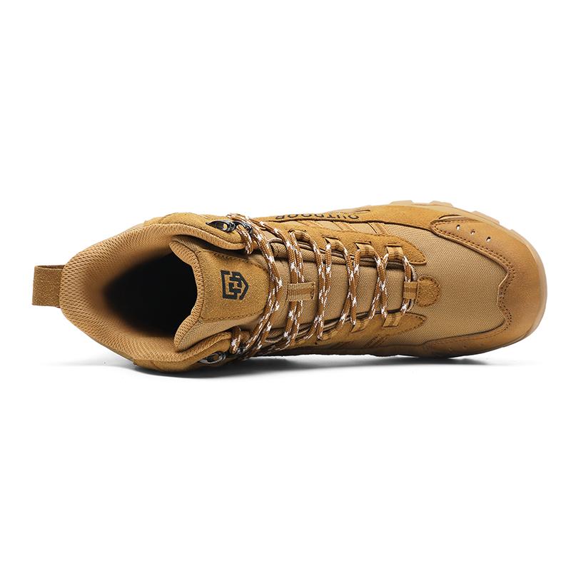 Осенняя спортивная обувь для мужчин с высоким верхом, противоскользящие, походные, спортивные, на толстой подошве, для активного отдыха в пустыне, тактические ботинки для мужчин