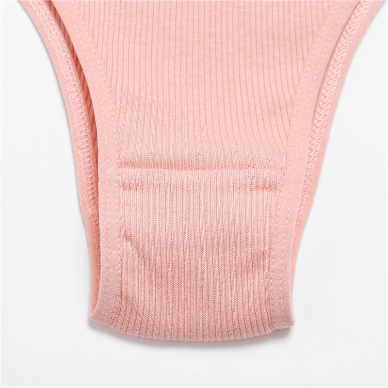 FINETOO 3 шт./компл., женские хлопковые бразильские трусики M-XL, удобные стринги, нижнее белье, женские трусы-бикини, сексуальные трусики с низкой посадкой для девочек с Т-образной спинкой