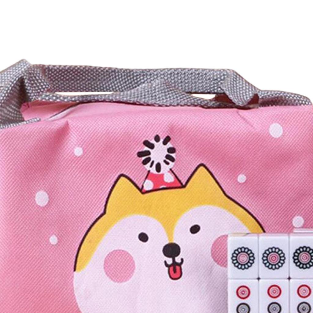 Ancient Chinese Mahjong Game Set with Handbag 144 Sheets Traditional Game, Travel