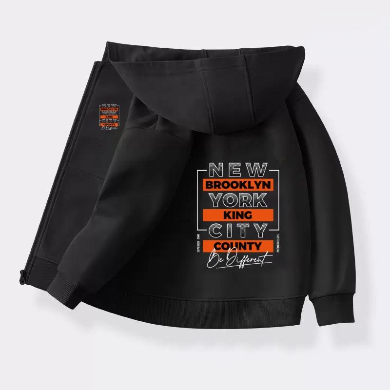 Boys Spring Autumn Hoodie with Zipper California Fashion Jacket Children Long Sleeve Sweatshirt Polyester Coats 5-13T