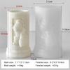 Relief Cylinder Santa Claus Christmas Candle Mold Handmade Aroma Gypsum Form Silicone Mould Xmas Candle Soap Making Supplies