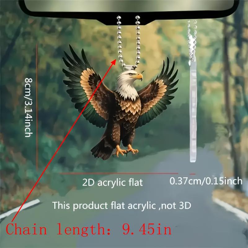 Eagle of Struggle 2D Белый Орел Плоский Акриловый Автомобильный Подвесной Украшение Дома Подвесной Украшение Сумки и Брелока, Автозапчасти Eagle