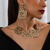 Fashion Leopard Necklace Earrings For Women Ladies