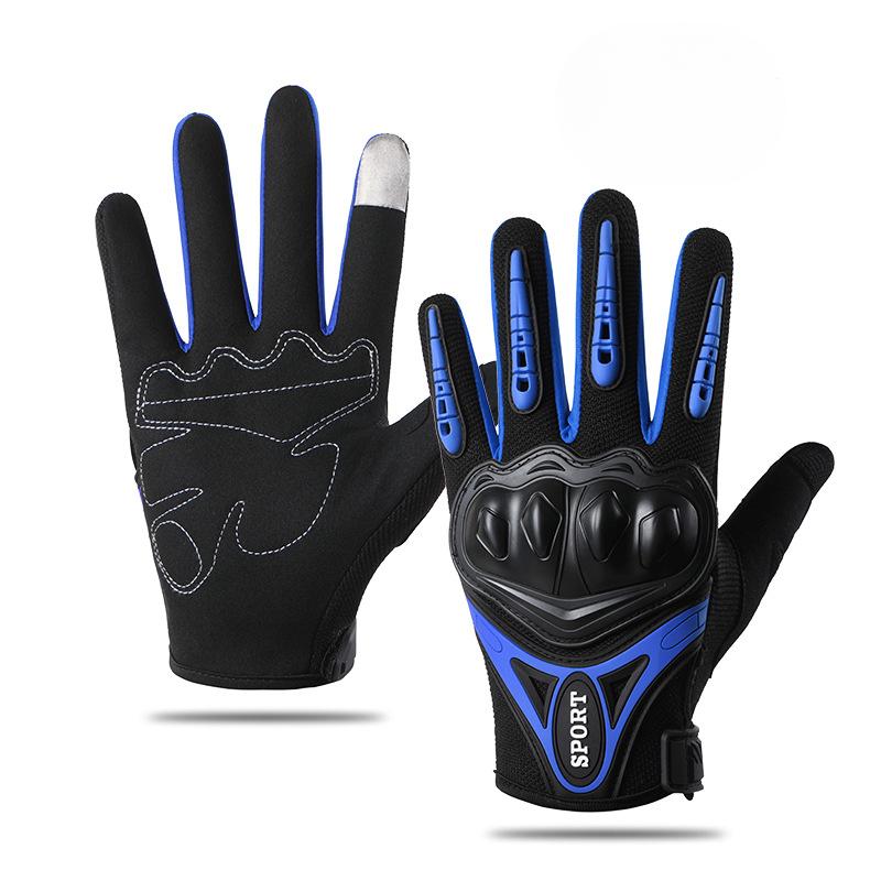 Мотоциклетные перчатки Четыре сезона Полностью закрывающие пальцы Защита сенсорного экрана Защита от падений Рыцарские гоночные Дышащие Противоскользящие Перчатки для езды на мотоцикле