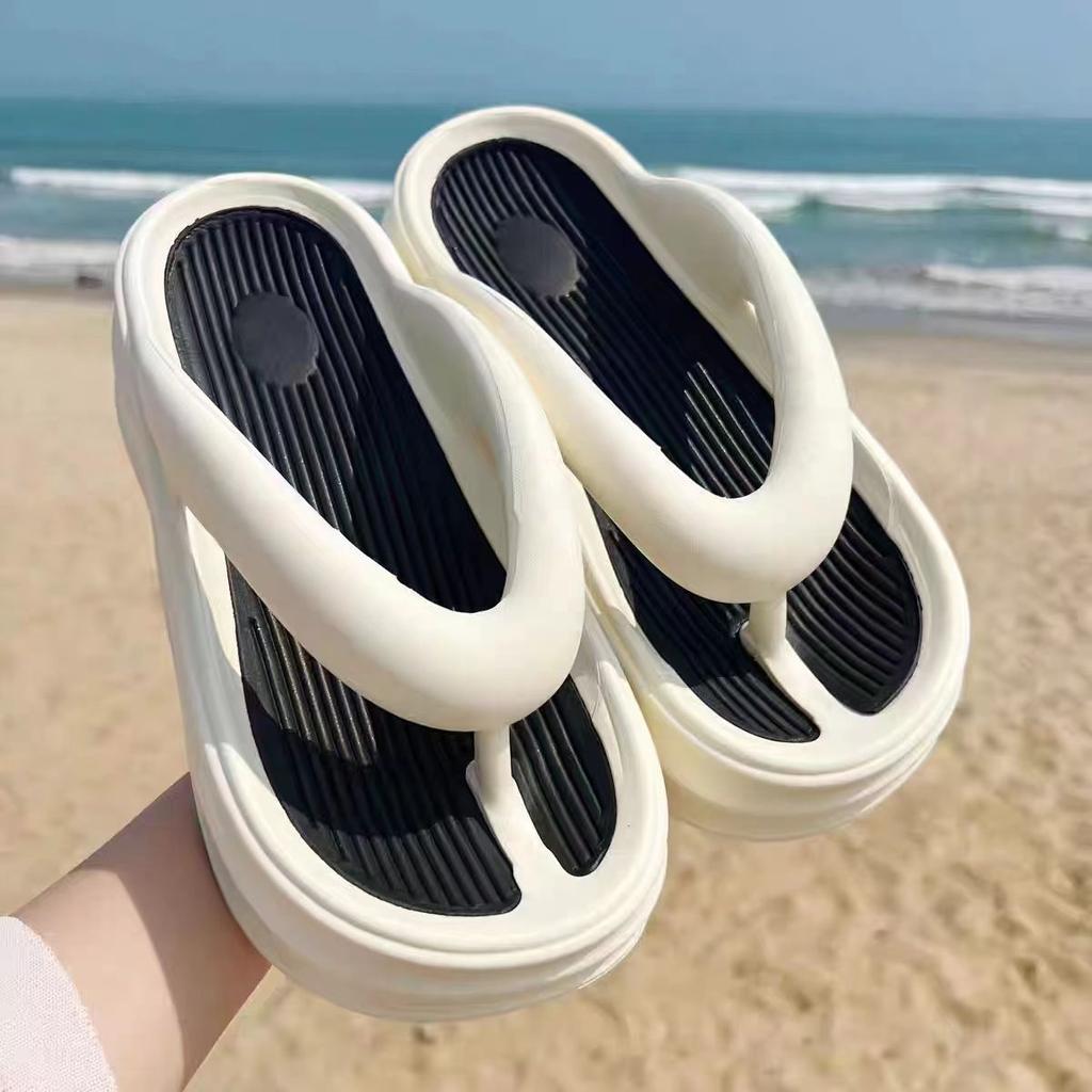 Летние женские шлепанцы Удобные Нескользящие EVA Толстая подошва Сандалии 2024 Новая Модная Уличная Мягкая подошва Тапочки Женские