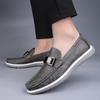 Genuine Leather Mens Casual Shoes Slip On Soft Loafers Non Slip Breathable Driving Flats All-match Walking Office Business Shoes
