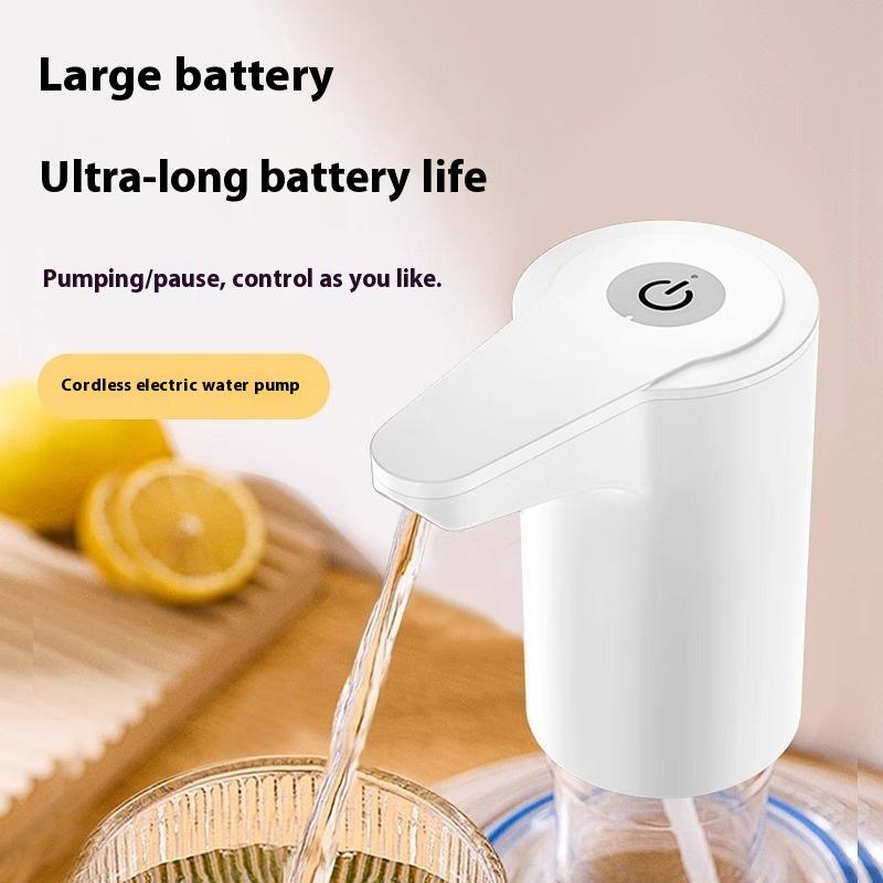 New electric wireless self-priming water pump for bottled water, rechargeable and portable 1200mAh, with one click water outlet