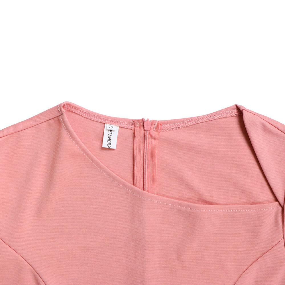 Женские платья Весна-лето Офисные платья Рукав три четверти Плиссированные галстуки Карьерные платья больших размеров