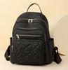 Women's Nylon Backpack Solid Color Travel Backpack