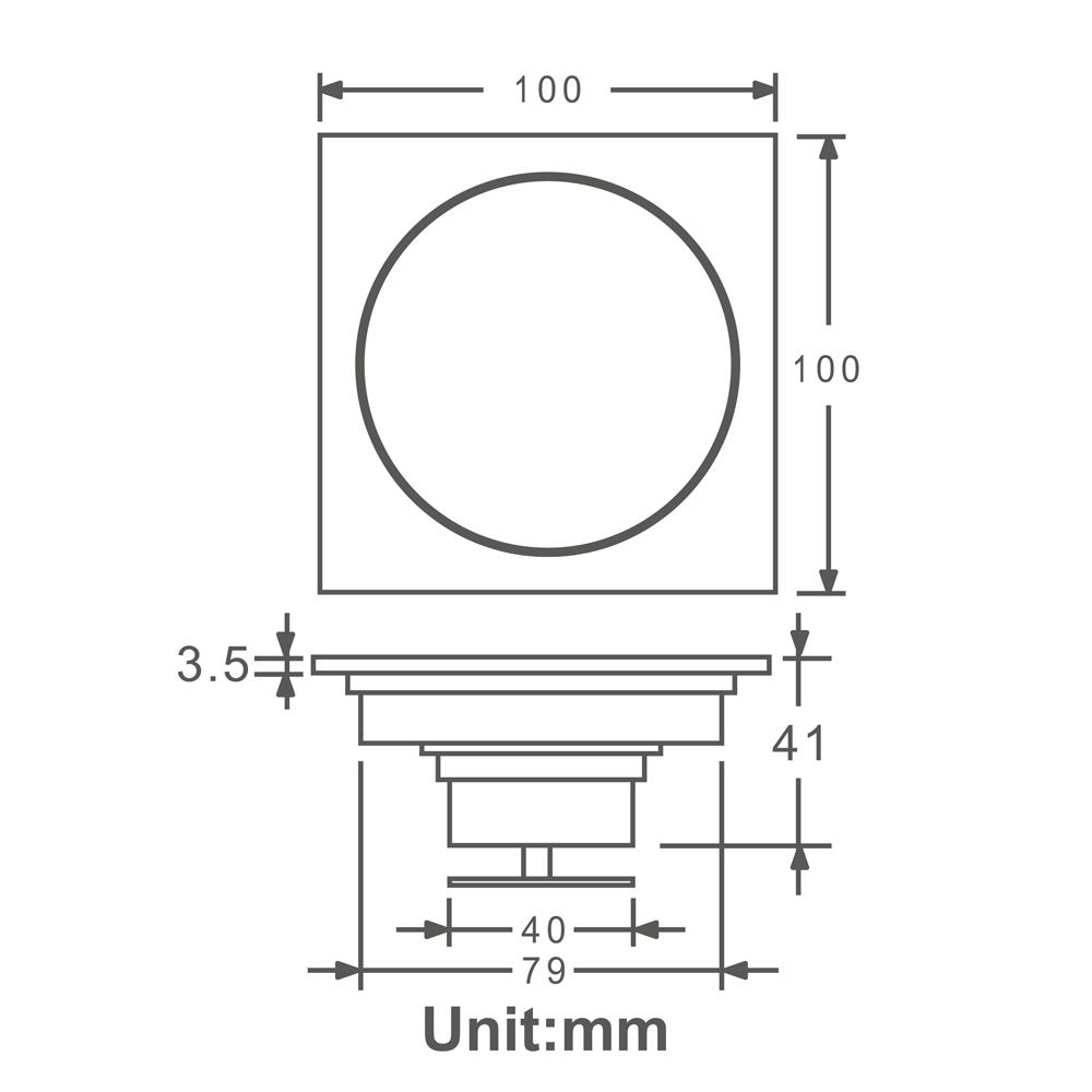 Bathroom Accessories 10*10cm Shower Floor Drain Can Insert Tiles Floor Drain Cover Brass Anti-odor Floor Drain Chrome