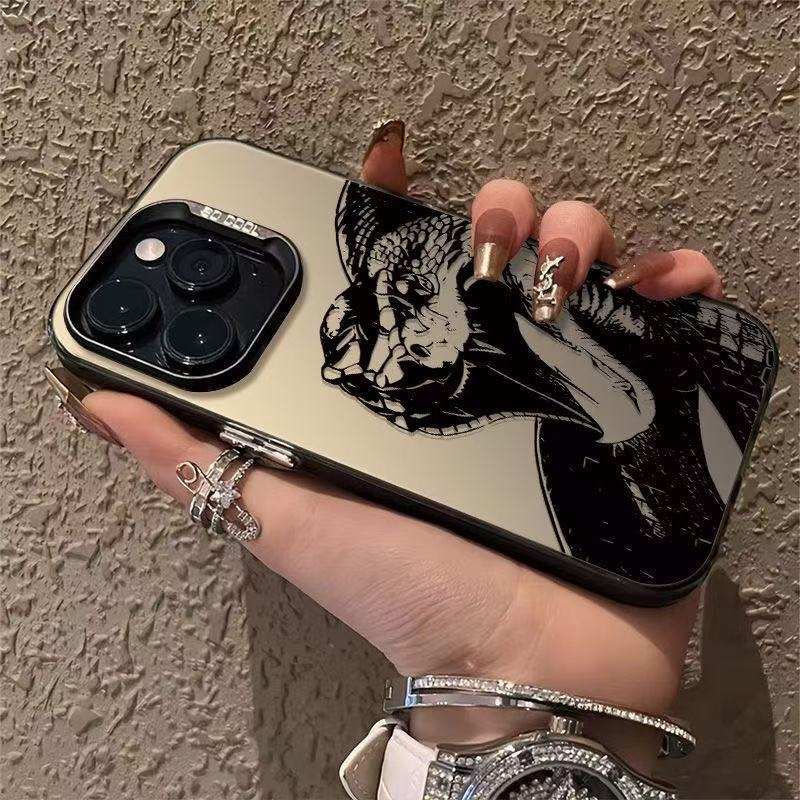 Новый персонализированный чехол из питона подходит для мобильного телефона iphone17 Apple 15promax/14 креативный 13pro16 Европа и Америка