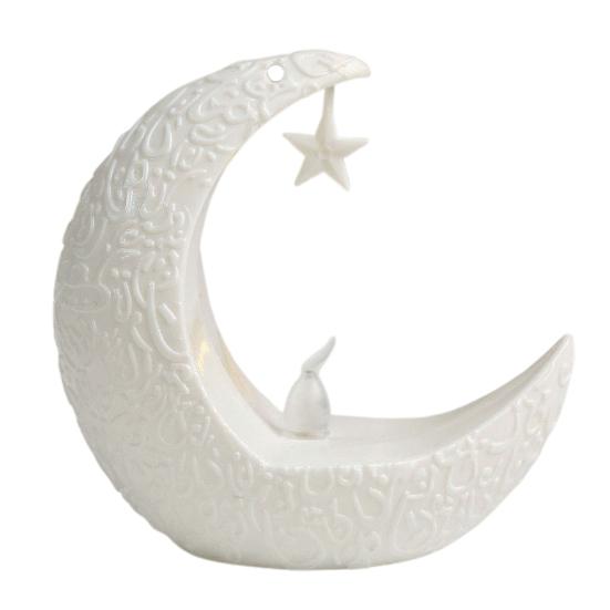 Mini Ramadan Moon Light Ramadan Decoration Soft Glow Battery Powered Eid Ramadan Candle Light Nightstand Decor