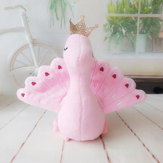 Key Chain Funny Comfortable Touch Decoration Ultra Soft Cartoon Plush Colorful Peacock Backpack Pendant Birthday Gift