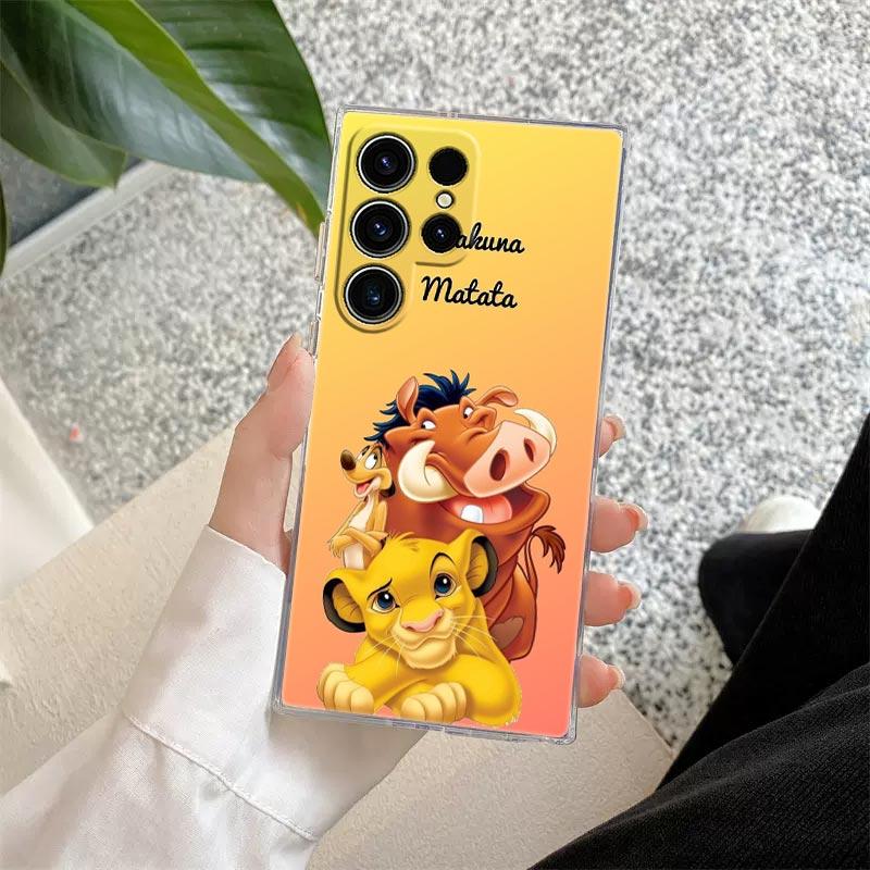 Чехол «Король Лев» Disney Прозрачный Чехол Для Samsung Galaxy S26 S25 Ultra S24 S22 S26 Plus S20 S23 S21 S25 FE S24 5G Прозрачная Крышка