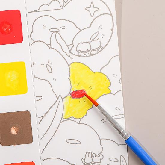 Акварельная книга для рисования Детская акварельная книга с 21 уникальным узором 6 ярких