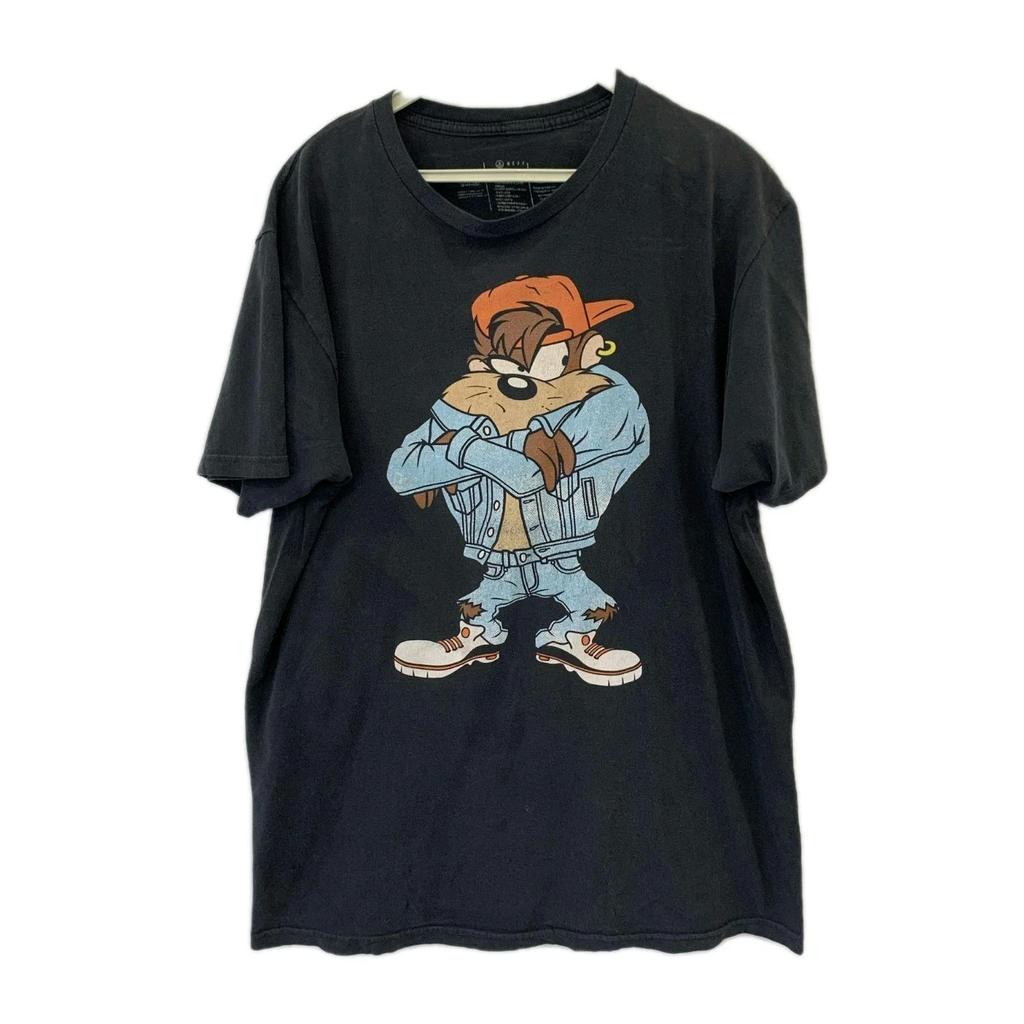 Vtg Looney Tunes Taz T-Shirt Neff Streetwear Black Graphic Tee Men’s Size L #10
