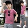 Summer Teenager Boys Clothes Casual Outfit Kids Tracksuit Child T Shirt + Shorts Pant