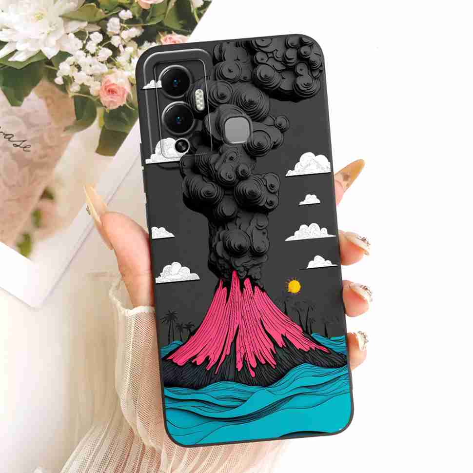 Casing For Infinix Hot 12 Play Cover X6816C X6816 Silicone Cat Dragon Pattern Case For Infinix Hot12 Hot 12 Play Shell Covers