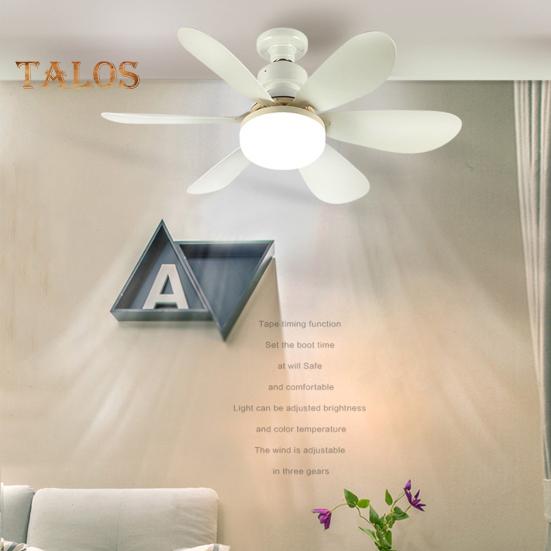 2-in-1 Ceiling Fan with Light Remote Control E27 Base Memory Function Dimmable 3 Speeds Modern Style Bedroom Ceiling Fan Light