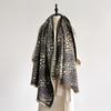 Design Leopard Printed Cashmere Scarf Women Winter Pashmina Shawls And Wraps Thick Warm Bufanda Stoles Blanket Luxury