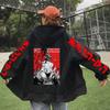 Harajuku Autum Winter Manga Chaaw Man Women Zipper Hoodies Coats Sweatshirt Streetwear Cartoon oversized zipper jacket coats