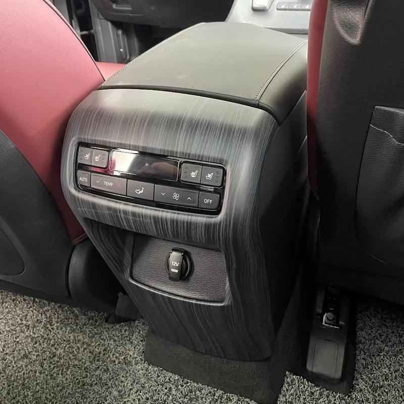 For Hyundai Palisade - Carbon Fiber Style Rear Air Condition Decoration Armrest Box Rear Air Vent Frame Trim Cover