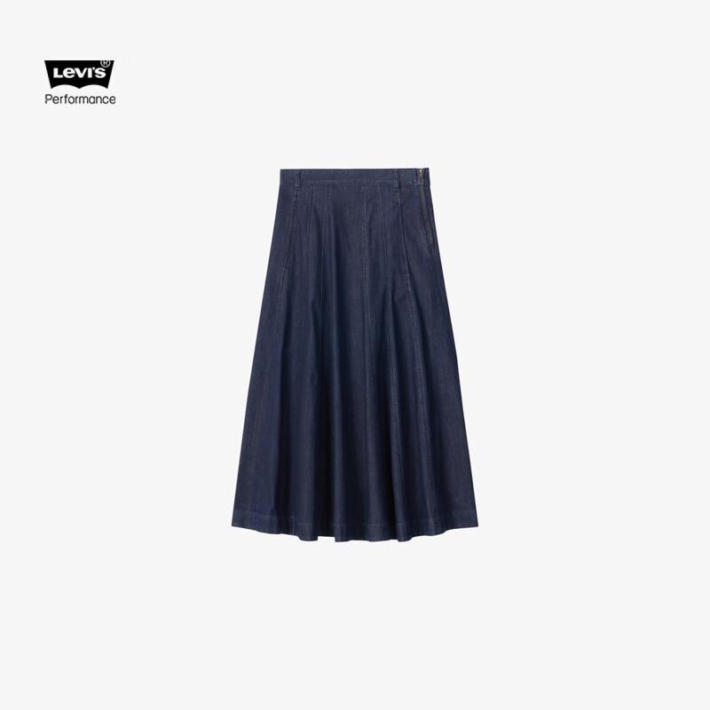 Levi's Women's 2025 Spring Ice Cool Pleated Denim Midi Skirt