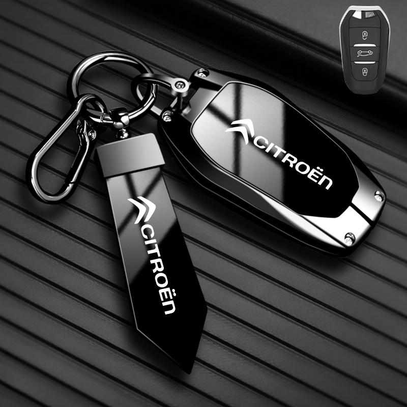 YKFEA1 Zinc Alloy High-end Car Key Cover For Citroen C1 C2 C3 C4 C5 C6 VTS Xsara C-Crosser Berlingo Jumpy Key Bag Keychain Accessories