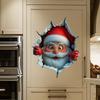 Christmas Cute Breaking Through The Wall Effect Wall Sticker