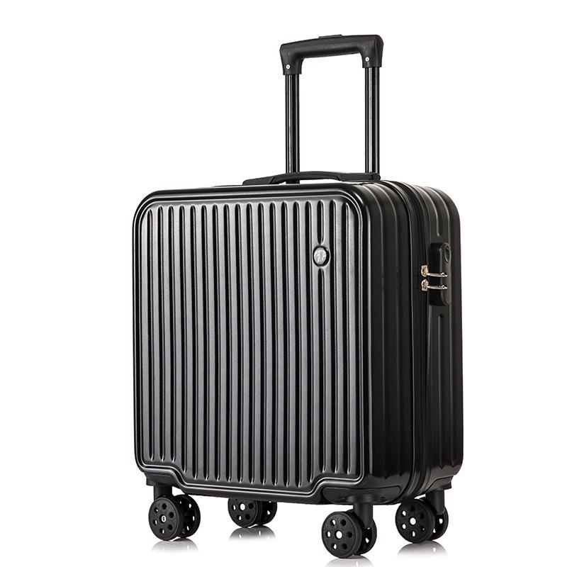 18-inch Lightweight Carry-on Trolley Suitcase with Zipper Lock for Men, Women, and Students